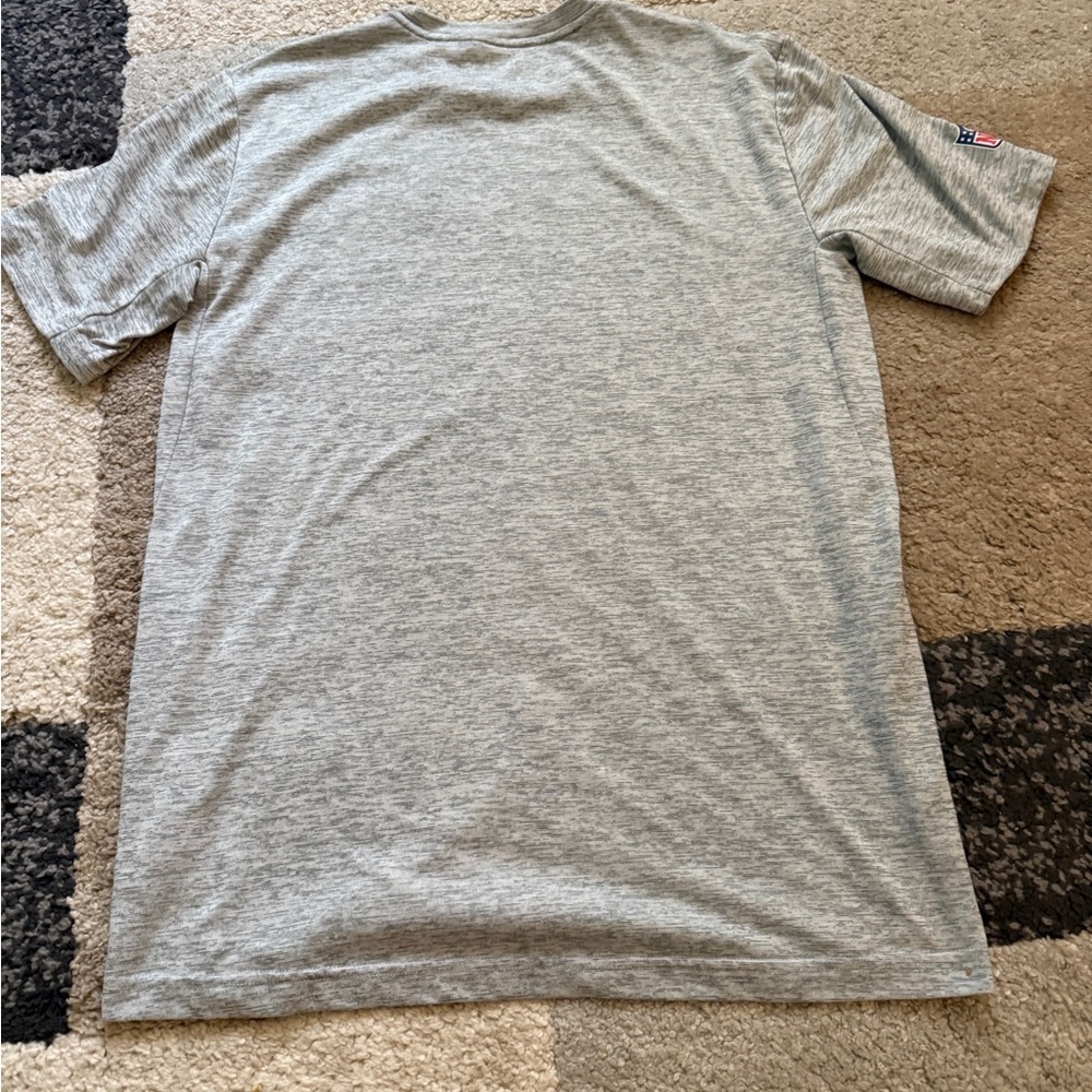 NFL Nike Dri-fit Heather Gray T-Shirt with Teal Dolphin Logo- Medium - Picture 2 of 7